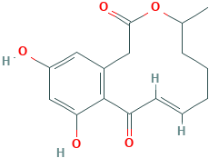 4,5,6,7-TETRAHYDRO-11,13-DIHYDROXY-4-METHYL-2H-3-BENZOXACYCLODODECIN-2,10-(1H)-DIONE