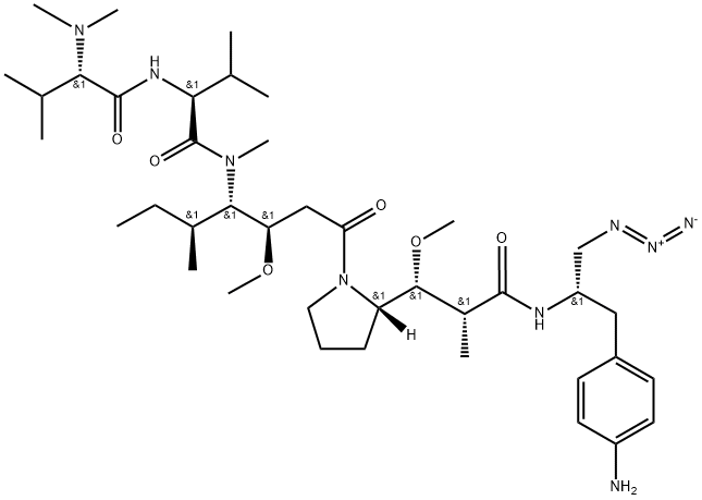 (S)-N-((3R,4S,5S)-1-((S)-2-((1R,2R)-3-(((S)-1-(4-aminophenyl)-3-azidopropan-2-yl)amino)-1-methoxy-2-methyl-3-oxopropyl)pyrrolidin-1-yl)-3-methoxy-5-methyl-1-oxoheptan-4-yl)-2-((S)-2-(dimethylamino)-3-methylbutanamido)-N,3-dimethylbutanamide