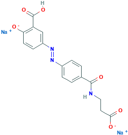 disodium (3Z)-3-({4-[(2-carboxylatoethyl)carbamoyl]phenyl}hydrazono)-6-oxocyclohexa-1,4-diene-1-carboxylate