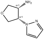 rac-(3R,4S)-4-(1H-pyrazol-1-yl)oxolan-3-amine, cis