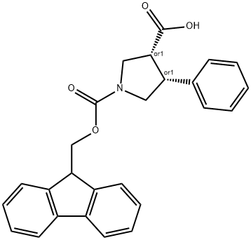1,3-Pyrrolidinedicarboxylic acid, 4-phenyl-, 1-(9H-fluoren-9-ylmethyl) ester, (3R,4R)-rel-