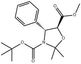 3,5-Oxazolidinedicarboxylic acid, 2,2-dimethyl-4-phenyl-, 3-(1,1-dimethylethyl) 5-methyl ester, (4R,5S)-