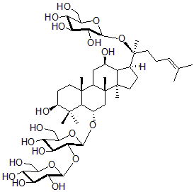 β-D-Glucopyranoside, (3β,6α,12β)-20-(β-D-glucopyranosyloxy)-3,12-dihydroxydammar-24-en-6-yl 2-O-β-D-glucopyranosyl-