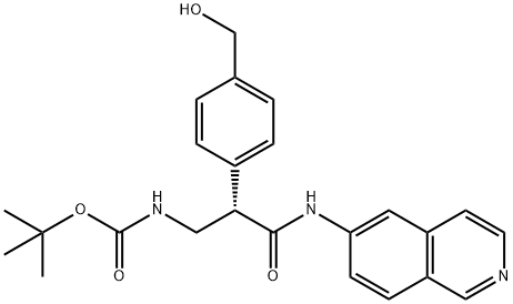 tert-butyl N-[2-[4-(hydroxymethyl)phenyl]-3-(isoquinolin-6-ylamino)-3-oxopropyl]carbamate