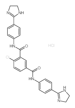 4-chloro-N,N-bis[4-(4,5-dihydro-1H-imidazol-2-yl)phenyl]benzene-1,3-dicarboxamide