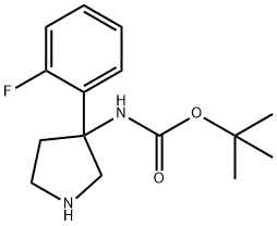 Carbamic acid,N-[3-(2-fluorophenyl)-3-pyrrolidinyl]-, 1,1-dimethylethyl ester