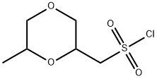 (6-methyl-1,4-dioxan-2-yl)methanesulfonyl chloride, Mixture of diastereomers