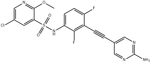 N-[3-[2-(2-氨基-5-嘧啶基)乙炔基]-2,4-二氟苯基]-5-氯-2-甲氧基-3-吡啶磺酰胺