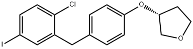 Furan, 3-[4-[(2-chloro-5-iodophenyl)methyl]phenoxy]tetrahydro-, (3R)-
