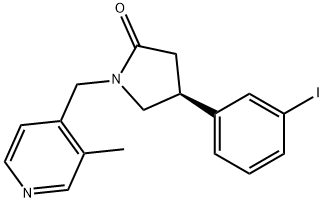 2-Pyrrolidinone, 4-(3-iodophenyl)-1-[(3-methyl-4-pyridinyl)methyl]-, (4S)-