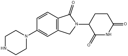 2,6-Piperidinedione, 3-[1,3-dihydro-1-oxo-5-(1-piperazinyl)-2H-isoindol-2-yl]-