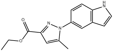 1-(1H-Indol-5-yl)-5-methyl-1H-pyrazole-3-carboxylic acid ethyl ester