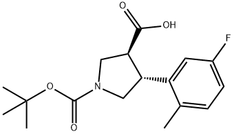 trans-1-(tert-butoxycarbonyl)-4-(5-fluoro-2-methylphenyl)pyrrolidine-3-carboxylic acid
