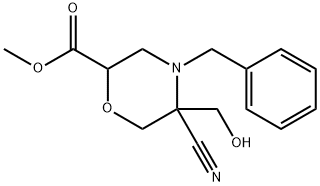 methyl 4-benzyl-5-cyano-5-(hydroxymethyl)morpholine-2-carboxylate
