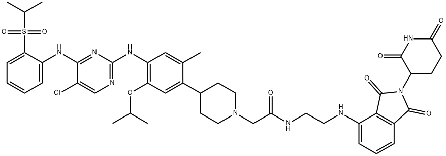 2-(4-(4-((5-氯-4-((2-(异丙基磺酰基)苯基)氨基)嘧啶-2-基)氨基)-5-异丙氧基-2-甲基苯基)哌啶-1-基)-N-(2-((2-(2,6-二氧代哌啶-3-基)-1,3-双氧代异吲哚啉-4-基)氨基)乙基)乙酰胺