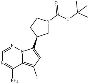 S)-叔丁基-3-(4-氨基-5-碘代吡咯[2,1-F][1,2,4]三嗪-7基)吡咯烷-1-碳酸酯
