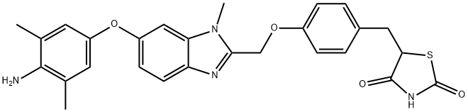 2,4-Thiazolidinedione, 5-[[4-[[6-(4-amino-3,5-dimethylphenoxy)-1-methyl-1H-benzimidazol-2-yl]methoxy]phenyl]methyl]-
