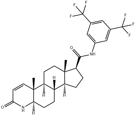 1H-Indeno[5,4-f]quinoline-7-carboxamide, N-[3,5-bis(trifluoromethyl)phenyl]-2,4a,4b,5,6,6a,7,8,9,9a,9b,10,11,11a-tetradecahydro-4a,6a-dimethyl-2-oxo-, (4aR,4bS,6aS,7S,9aS,9bS,11aR)-