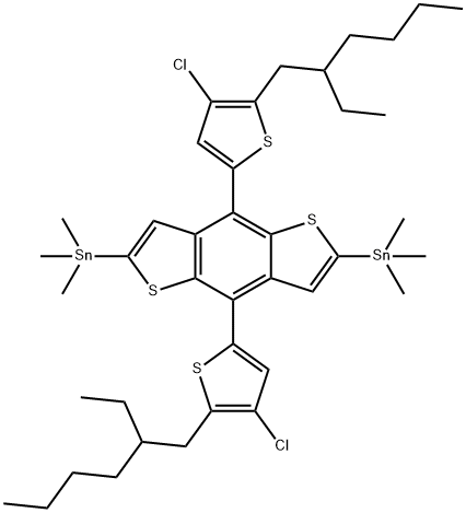 2,6-二(三甲基锡)-4,8-二(5-(2-乙基己基)氯噻吩-2-基)-苯并二噻吩