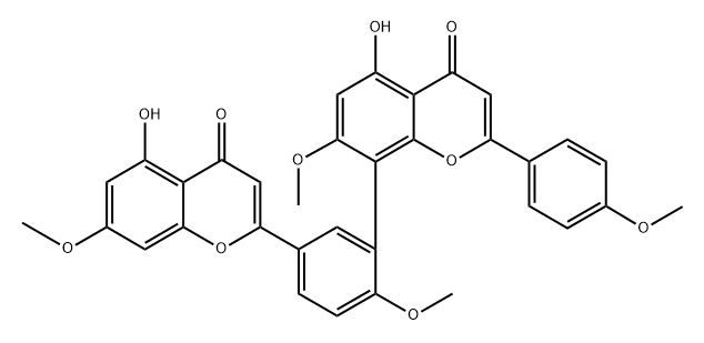 5-hydroxy-8-[5-(5-hydroxy-7-methoxy-4-oxochromen-2-yl)-2-methoxyphenyl]-7-methoxy-2-(4-methoxyphenyl)chromen-4-one