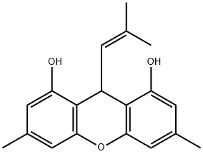 9H-Xanthene-1,8-diol, 3,6-dimethyl-9-(2-methyl-1-propen-1-yl)-