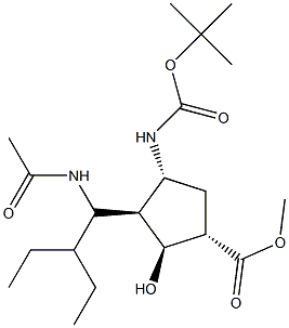 (1S,2S,3R,4R)-Methyl 3-((R)-1-acetaMido-2-ethylbutyl)-4-(tert-butoxycarbonylaMino)-2-hydroxycyclopentanecarboxylate