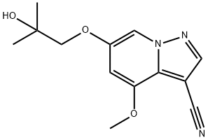 Pyrazolo[1,5-a]pyridine-3-carbonitrile, 6-(2-hydroxy-2-methylpropoxy)-4-methoxy-