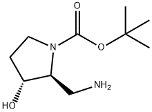 1-Pyrrolidinecarboxylic acid, 2-(aminomethyl)-3-hydroxy-, 1,1-dimethylethyl ester, (2S,3R)-
