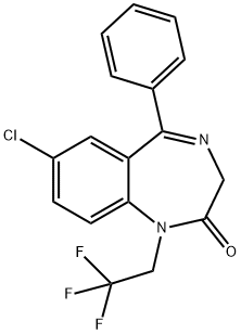 2h-1,4-benzodiazepin-2-one,1,3-dihydro-7-chloro-5-phenyl-1-(2,2,2-trifluoroeth