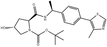 1-Pyrrolidinecarboxylic acid, 4-hydroxy-2-[[[(1S)-1-[4-(4-methyl-5-thiazolyl)phenyl]ethyl]amino]carbonyl]-, 1,1-dimethylethyl ester, (2S,4R)-