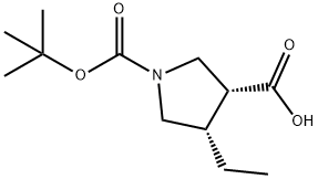 1,3-Pyrrolidinedicarboxylic acid, 4-ethyl-, 1-(1,1-dimethylethyl) ester, (3R,4S)