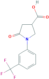 5-氧代-1- [3-(三氟甲基)苯基] -3-吡咯烷羧酸
