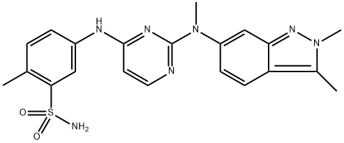 Benzenesulfonamide, 5-[[2-[(2,3-dimethyl-2H-indazol-6-yl)methylamino]-4-pyrimidinyl]amino]-2-methyl-