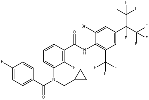 Benzamide, N-[3-[[[2-bromo-4-[1,2,2,2-tetrafluoro-1-(trifluoromethyl)ethyl]-6-(trifluoromethyl)phenyl]amino]carbonyl]-2-fluorophenyl]-N-(cyclopropylmethyl)-4-fluoro-