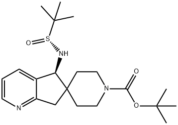 tert-butyl (5S)-5-(tert-butylsulfinylamino)spiro[5,7-dihydrocyclopenta[b]pyridine-6,4'-piperidine]-1'-carboxylate