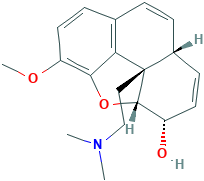 Phenanthro(4,5-bcd)furan-3-ol, 9b-(2-(dimethylamino)ethyl)-3,3a,9a,9b- tetrahydro-5-methoxy-, (3S-(3alpha,3abeta,9abeta,9bbeta))