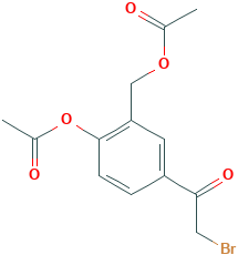 2-acetoxy-5-(2-bromoacetyl)benzyl acetate