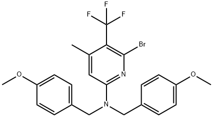 6-bromo-N,N-bis(4-methoxybenzyl)-4-methyl-5-(trifluoromethyl)pyridin-2-amine