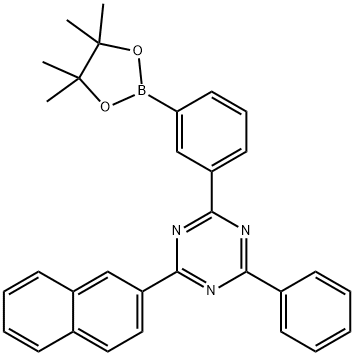 2-(Naphthalen-2-yl)-4-phenyl-6-(3-(4,4,5,5-tetramethyl-1,3,2-dioxaborolan-2-yl)phenyl)-1,3,5-triazine