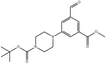 tert-butyl 4-[3-formyl-5-(methoxycarbonyl)phenyl]piperazine-1-carboxylate