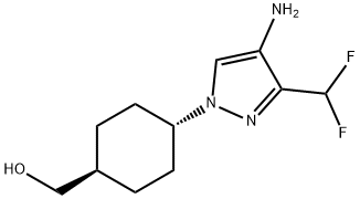 Cyclohexanemethanol, 4-[4-amino-3-(difluoromethyl)-1H-pyrazol-1-yl]-, trans-