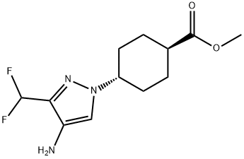 methyl trans-4-[4-amino-3-(difluoromethyl)pyrazol-1-yl]cyclohexanecarboxylate