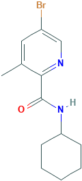 5-BROMO-3-METHYL-N-CYCLOHEXYLPYRIDINE-2-CARBOXAMIDE