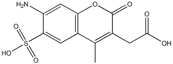 7-amino-4-methyl-6-sulfonic acid coumarin-3-acetic acid