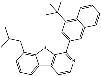 [1]Benzothieno[2,3-c]pyridine, 1-[4-(1,1-dimethylethyl)-2-naphthalenyl]-8-(2-methylpropyl)-