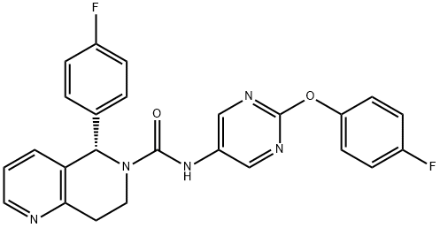 1,6-Naphthyridine-6(5H)-carboxamide, N-[2-(4-fluorophenoxy)-5-pyrimidinyl]-5-(4-fluorophenyl)-7,8-dihydro-, (5S)-