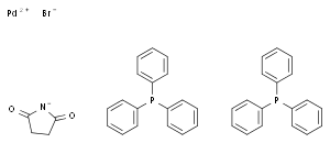 bromopalladium, pyrrolidin-1-ide-2,5-dione, triphenylphospho...