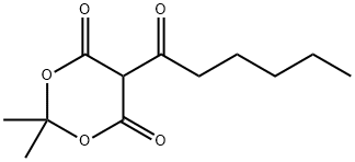 1,3-Dioxane-4,6-dione, 2,2-dimethyl-5-(1-oxohexyl)-