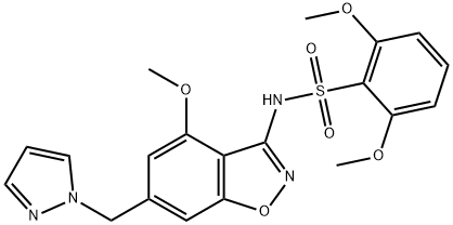 Benzenesulfonamide, 2,6-dimethoxy-N-[4-methoxy-6-(1H-pyrazol-1-ylmethyl)-1,2-benzisoxazol-3-yl]-