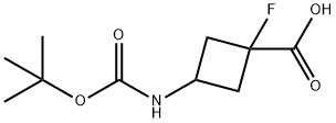 3-{[(tert-butoxy)carbonyl]amino}-1-fluorocyclobutane-1-carboxylic acid, Mixture of diastereomers